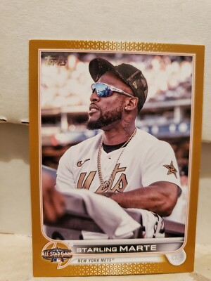 Starling Marte 2022 Topps Update #ASG-34 Gold Parallel /75 SP All-Star Game Mets