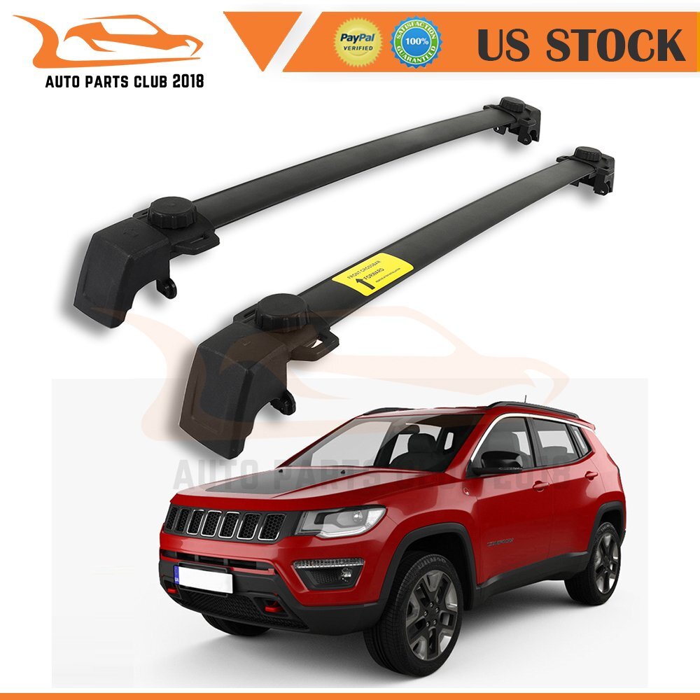 2011-2016 Jeep Compass Roof Rack Rails Crossbar Cargo Carrier Set  