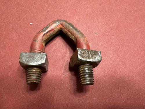 Vintage Triangle Shaped U Bolt 9/16" x 2-5/8"W x 3"H With Original Square Nuts