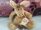 Boyds Bears #5670 *Brayburn Flatsky*, 8" Plush Flattie Donkey, Nwt