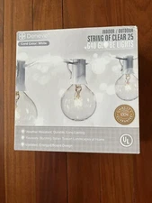 String Lights, Deneve 25Ft G40 Globe String Lights with Bulbs-UL Indoor/Outdoor