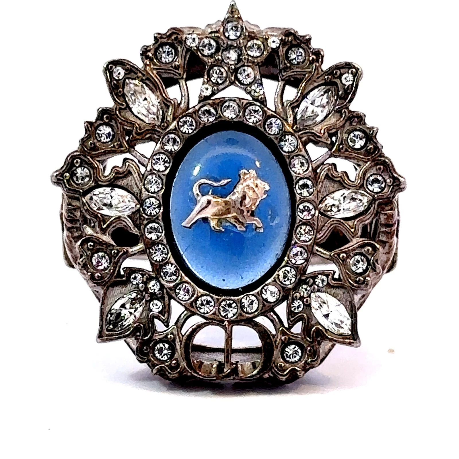 Bague chevalière argent bijou personnalisé homme DIOR taille 9,5   Y014