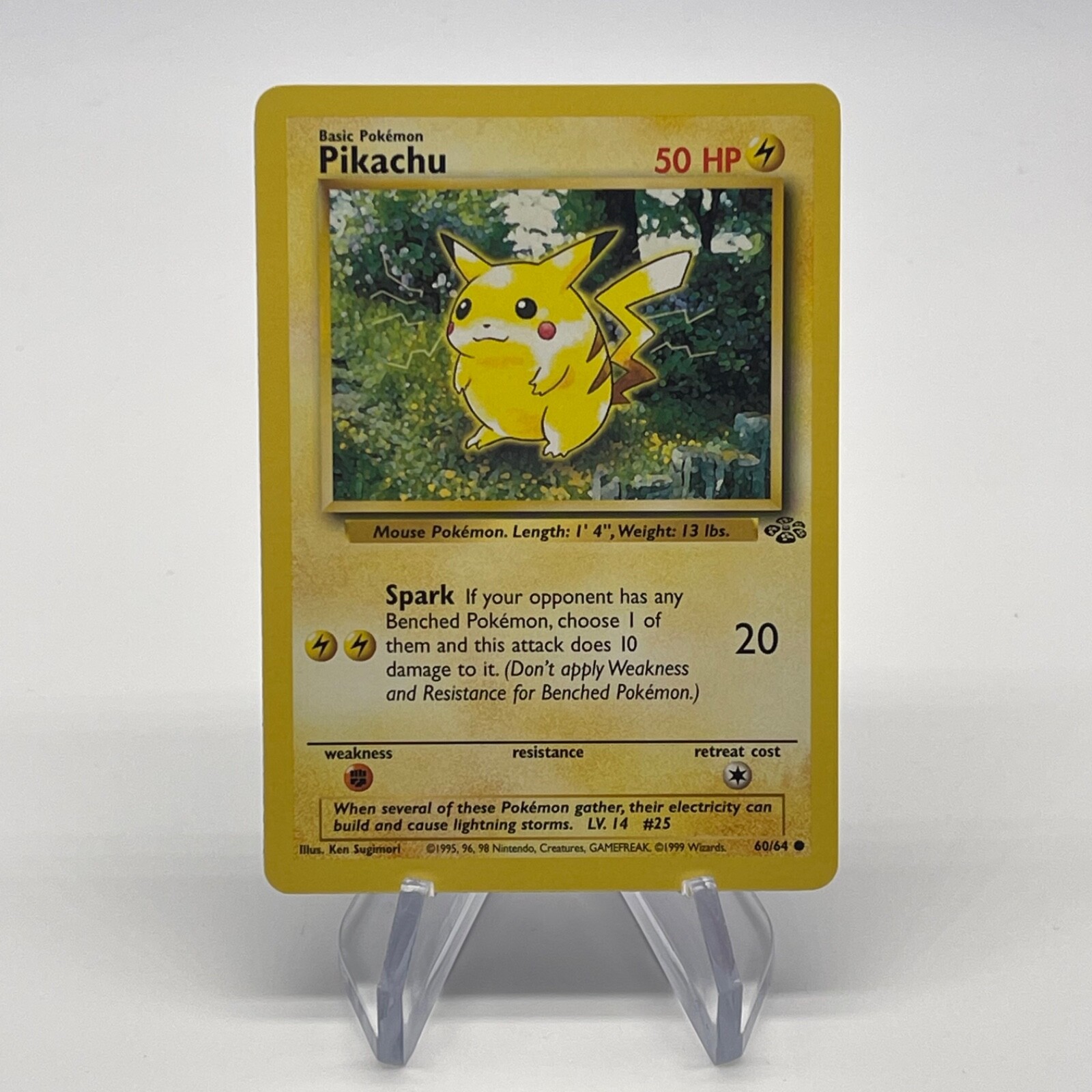 Pikachu 60/64  - Common - WoTC Vintage Jungle Set Pokemon Card NM/LP