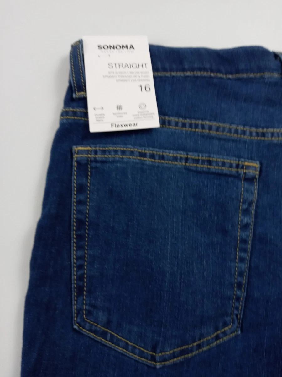 Sonoma Goods For Life Jeans Women Size 16 Waist 30 inches Straight Leg  Flexwear