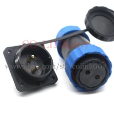 SD28 2Pin Waterproof Connector, Aviation Circular LED power Signal Plug Socket