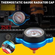 Car Thermostatic Radiator Cap 1.3 Bar Water Temperature Cover Gauge 2pack