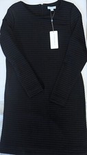 NWT Long Sleeve Black Shift Dress Waffle Knit Katherine Barclay Women's 8 Warm