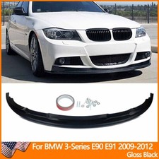 For Bmw 3-series E90 E91 M Sport Front Bumper Splitter Lip Lci 09-12 Gloss Black
