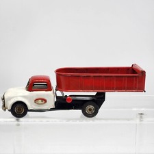 Vintage Tin Friction C.S. Long Dump Truck Made In Japan 7 Inches Long Free Ship