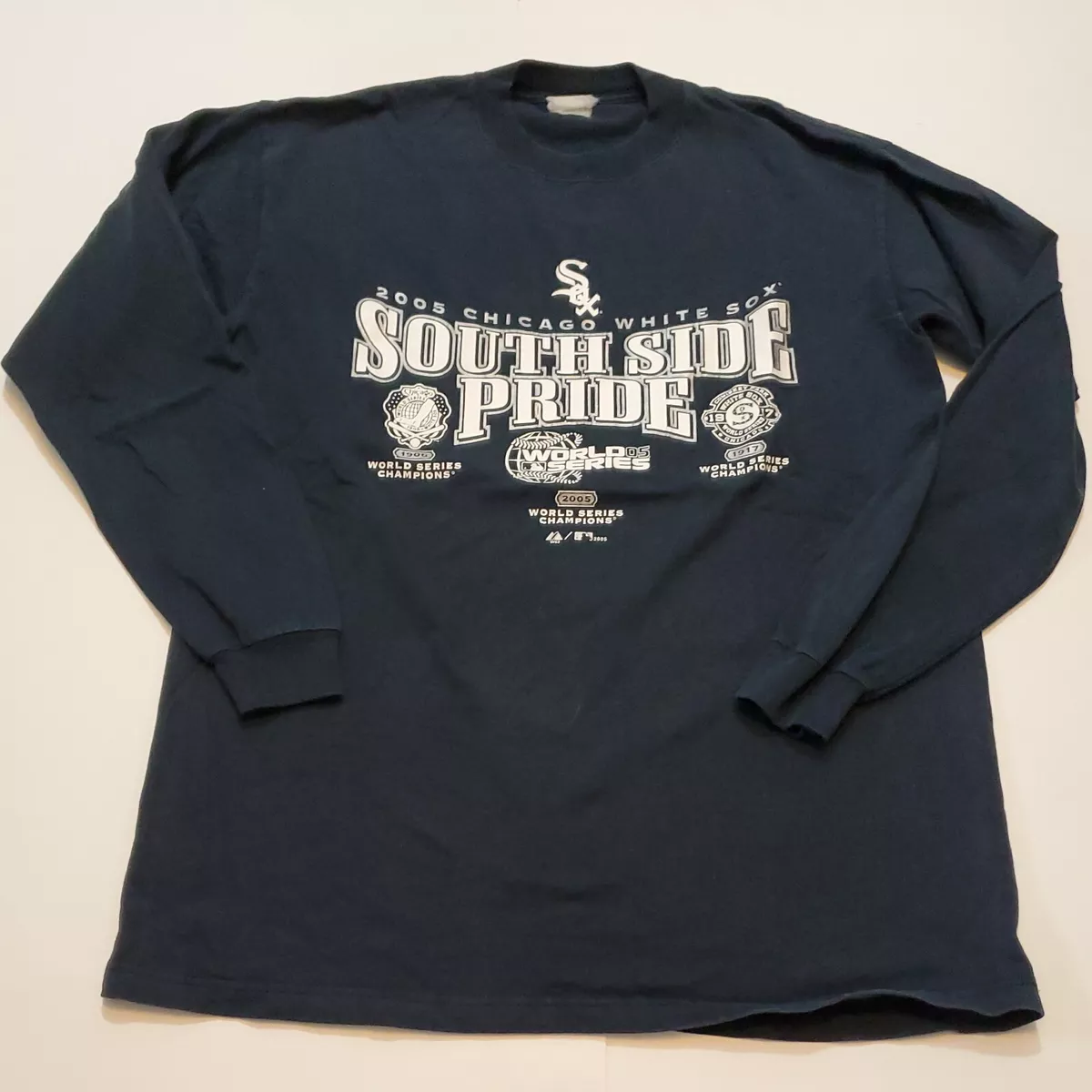 Chicago White Sox 2005 South Side Pride World Series Black Long Sleeve T- Shirt