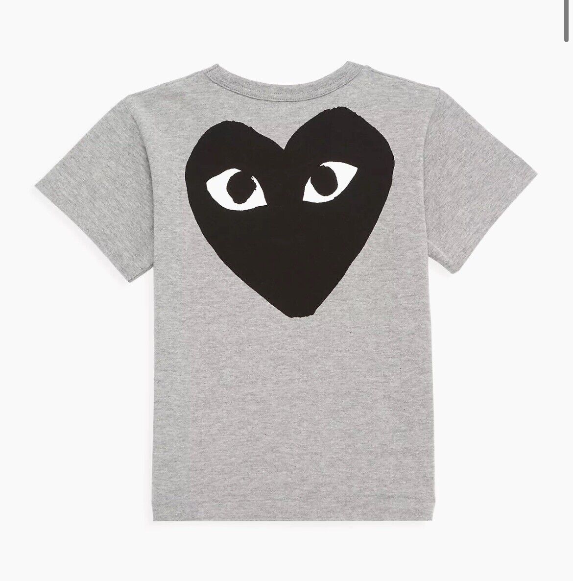 Comme Des Garcons PLAY Logo T-shirt Grey Size Kids 12/14 Wms Comme Des Garcons PLAY Logo T-shirt Grey Size Kids 12/14 Wms
