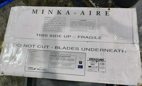 Minka  F476L-WH Concept I Wet White 52" Outdoor Ceiling Fan Wall Control NEW - Picture 8 of 12