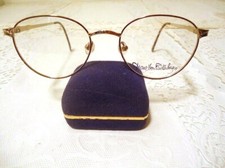 Diane Von Furstenberg Designer Eyeglass Frames Gold Demi Amber Retro Lot 512