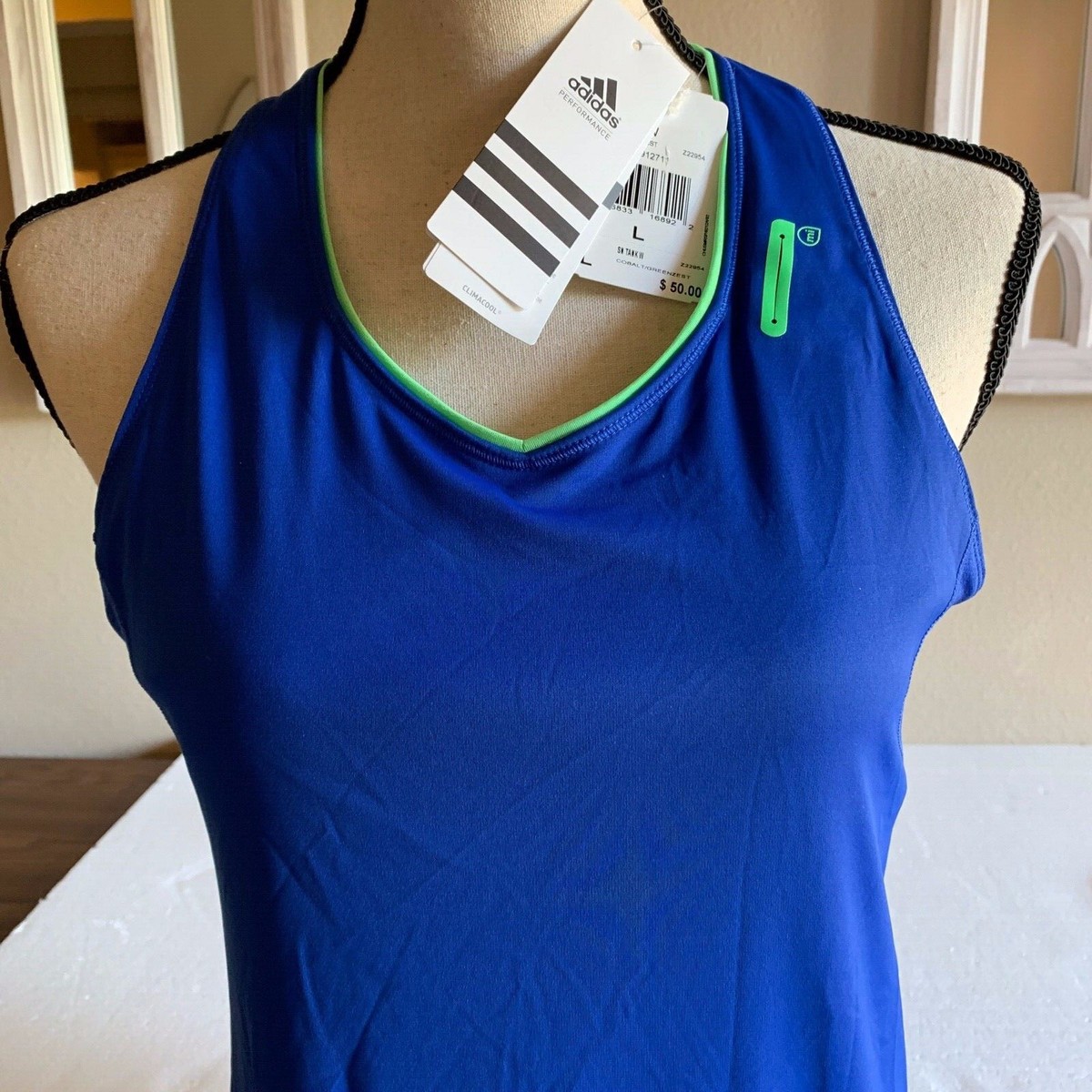 Adidas Climacool Performance Racerback Tank Top L | eBay