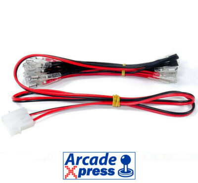 MOLEX Arcade Kabelbaum 22 isolierte Drähte 6,3 mm Fastons Daisy Chain für LEDs
