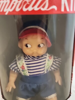 Campbells Soup Kid Doll Junior Series Horsman 1998 In Metal Can Bank 