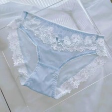 Japanese Cute Girls Underwear Bow Lace Panties Briefs Sheer Students Underpants