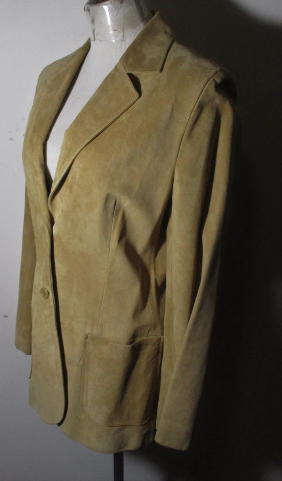 Leather LORD & TAYLOR Tan 100% Leather Jacket Size 10 - Image 4 of 4