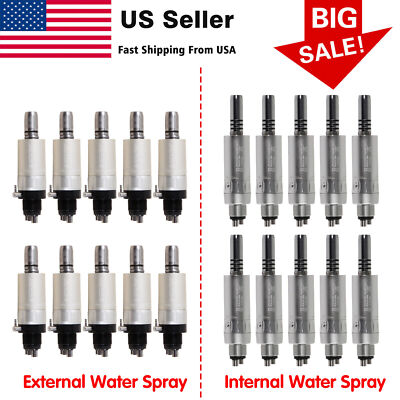 1-10 NSK Style Dental Inner/External Low Speed Handpiece Air Motor 4 Hole ty