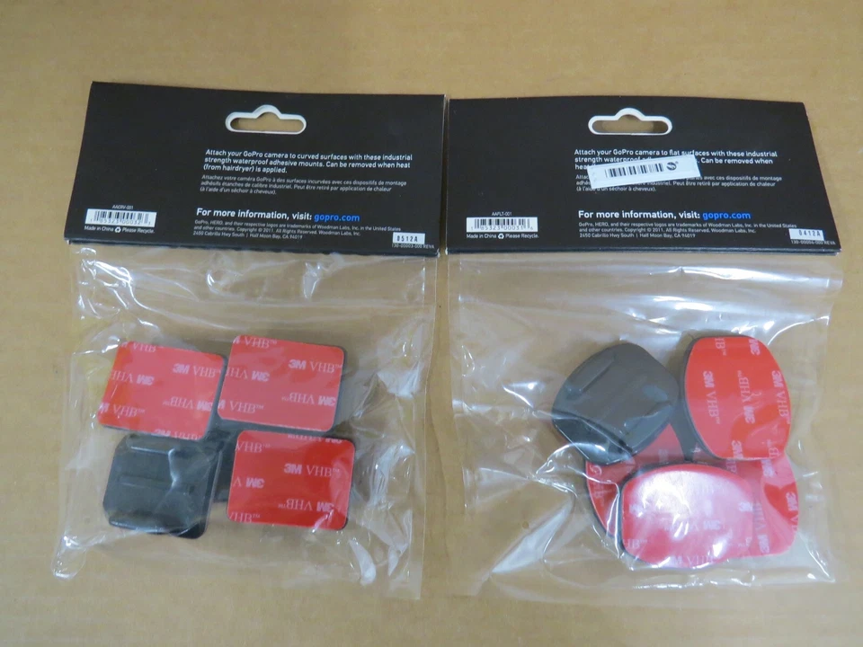 Go-Pro Flat Surface And Curved Surface Adhesive Mount Paks AACRV & AAFLT-001 NIB - Image 4 of 4