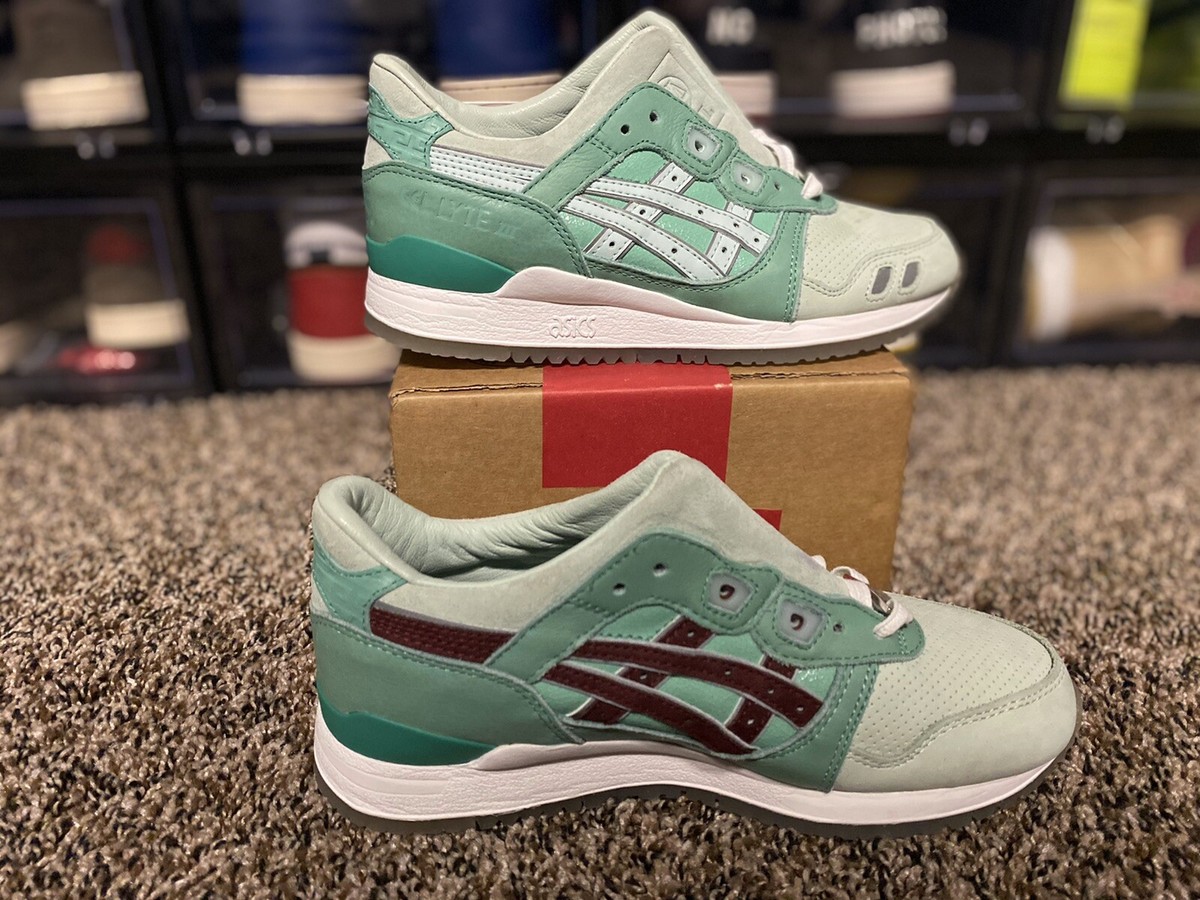 Asics x Highs & Lows Gel-Lyte III Silverscreen Sz 6 Green Black