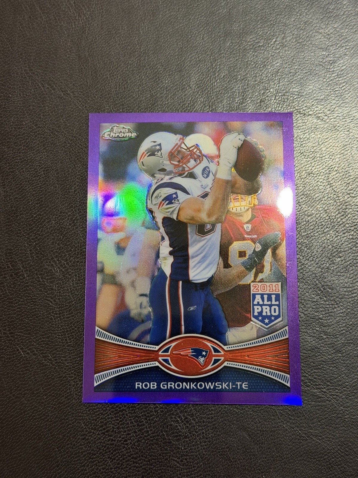 2012 Topps Chrome Rob Gronkowski Purple Refractor Card #237/499