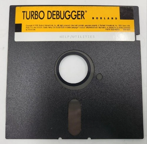 Borland Turbo Debugger Part #15LB-ASD03 BOR 0850 Help/Utilities 5.25" Disk