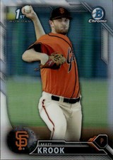 2016 Bowman Draft Matt Krook #BDC-33 Chrome Refractor San Francisco Giants 16N