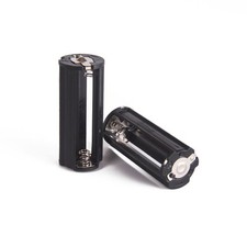 2x 3-AAA Battery Holder Cylindrical Case Plastic For Flashlight Round Circular
