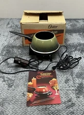 Oster 680 Electric Fondue Pot w/ Original Box Manuals & Recipe Book