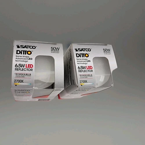 Satco S9630 LED Reflector 6.5W =50W R20 E26 Dimmable Frost 2700K Warm White-2 PK - Picture 5 of 10