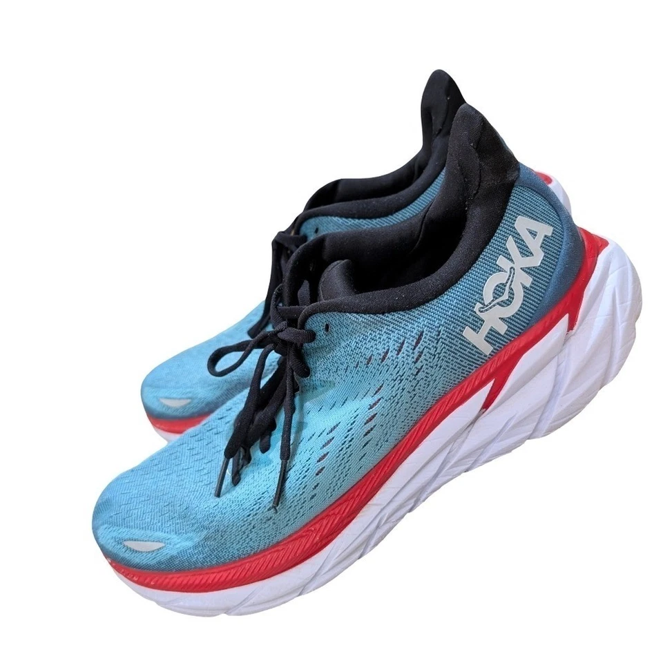 Hoka One One Para Hombre Clifton 8 Talla 10.5 Acuarela Verde Azulado Real Correr Comodidad Soporte Foto 2 de 4