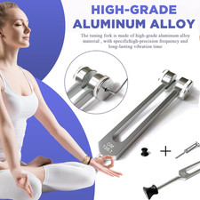 OM 136.1Hz Tuning Fork Weighted, Heart Chakra Tuning Energy Fork for Sound He...