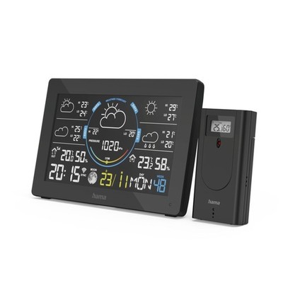 Hama WLAN Wetterstation m. App Wifi Thermometer Barometer Hygrometer Außensensor