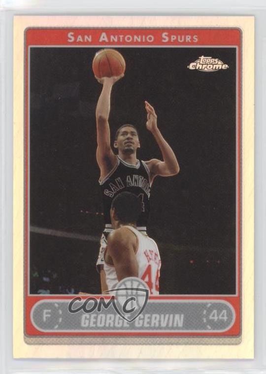 2006-07 Topps Chrome Refractor George Gervin #159 HOF 2h4