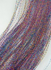 600S Rainbow Shining 28" Silk Hair Tinsel Salon for Feather Hair Extension