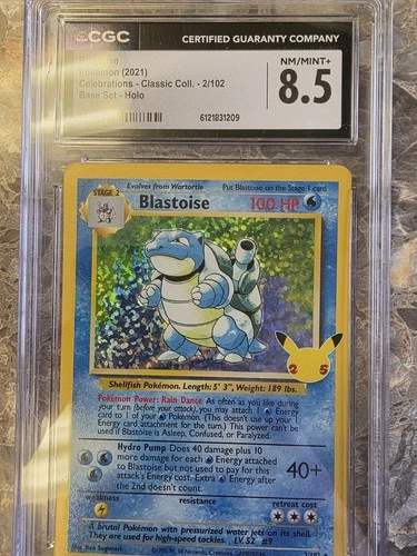 Pokemon Blastoise 2/102 Celebrations Classic Collection CGC 8.5