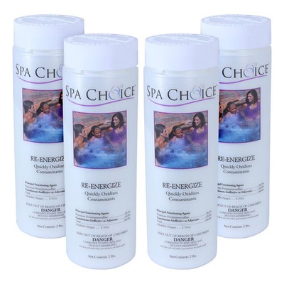 Spa Choice ReEnergize Spa & Hot Tub Non-Chlorine Shock Oxidizer - 4 x 2 Lbs.