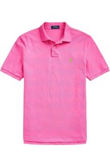 NWT Ralph Lauren Men's Custom Slim Fit Short Sleeve Mesh Polo, Pink, Large L