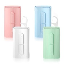 4 Pcs Portable Dental Floss 1 Count Pack of 4 , White blue green pink