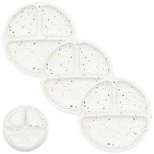 WeeSprout Suction Plates for Babies Toddlers - 100 Silicone, Dinnerware Stay...