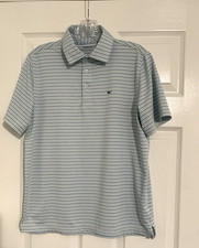 Vineyard VInes Polo Shirt Boys XL 18 Blue Stripes On The Go Sankaty Performance