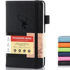 Password Book with Alphabetical Tabs Small Password Keeper with Extra Password S