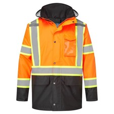 Portwest Hi-Vis X Back Contrast Winter Traffic Durable Jacket CA369