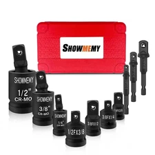 Universal Joint-Socket, 10 Pcs Impact Swivel Socket Set with 3 Pcs Impact Soc...