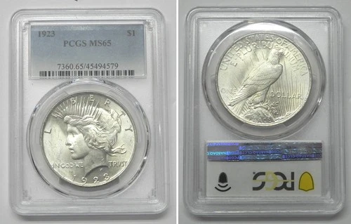 1923 Peace Dollar, PCGS MS65  #4579