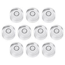 10pcs Round Bubble Level 18x9mm Mini Circular Bullseye Spirit Levels, White