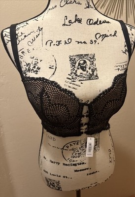 Adore Me Black Lace Bra Underwire Lace Size 36DDD