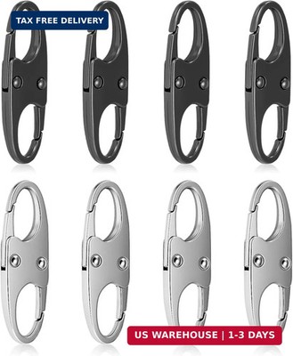 8 Pcs Anti-Theft Small Carabiner Clip, Double Opening Zipper Pull Replacement, E