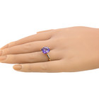 ESTATE SOLID 585 14K YELLOW GOLD CUSHION CUT AMETHYST RING SIZE 9 #7895 — photo 5